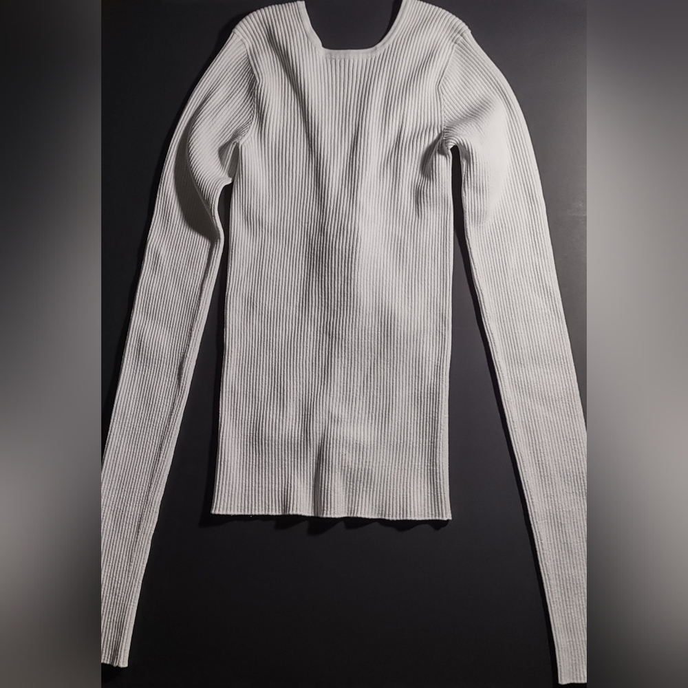 Tibi long sleeve sweater, size xs, white